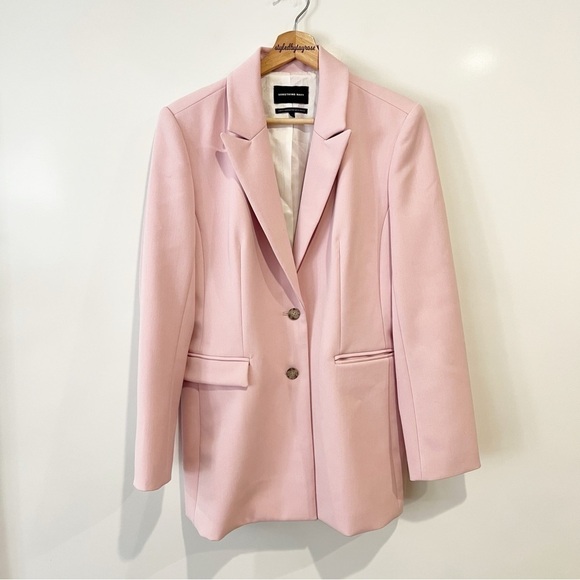 Something Navy Slouchy Power Pink Oversized Blazer - Picture 4 of 11